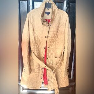 LANDS’ END Ladies quitted coat with belt